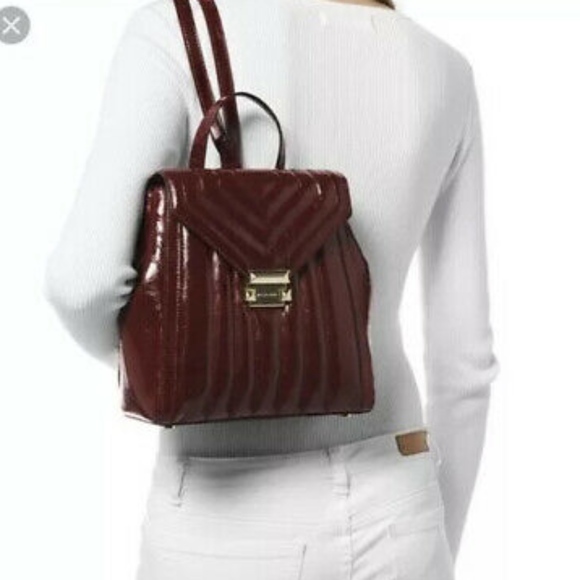 michael kors oxblood backpack